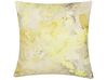 2 bawełniane poduszki dekoracyjne w abstrakcyjny wzór 45 x 45 cm żółte PACHIRA_799555