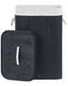 Korb mit Deckel Bambusholz schwarz rechteckig KOMARI_849010