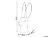 Dekorativ figur kaninhuvud vit GUERANDE_798649