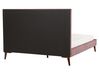 Łóżko welurowe 160 x 200 cm różowe BAYONNE_901287