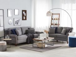 Sohvasetti kankainen vaaleanharmaa OTRA