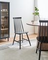 Beliani 2er-Set Esszimmerstühle Aus Gummibaumholz – Rustikaler Landhausstil In Braun/Weiß