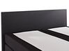 Łóżko kontynentalne tapicerowane 180 x 200 cm czarne PRESIDENT_15875