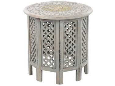 Boční stolek z mangového dřeva šedý JAGORI