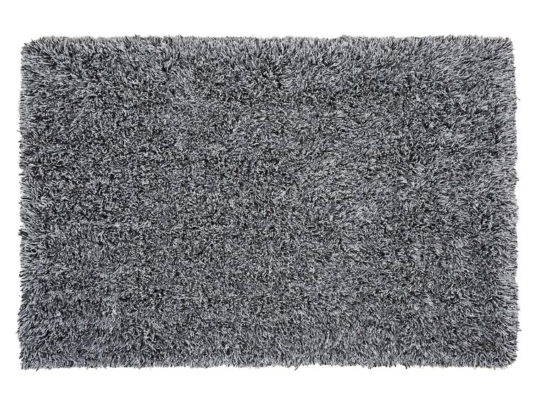 Shaggy Area Rug 140 x 200 cm Black and White CIDE_746805