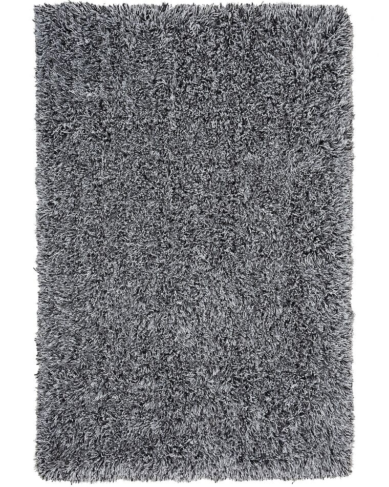 Dywan shaggy 140 x 200 cm czarno-biały CIDE_746805