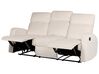 Conjunto de sofás 6 lugares manualmente reclináveis em veludo branco-creme VERDAL_904815