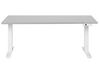 Elektriskt justerbart skrivbord 160 x 72 cm grå och vit DESTINES_899369
