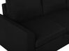 Canapé angle côté droit convertible en tissu noir 3 places NESNA_717065