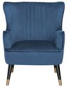 Velvet Wingback Chair Blue VARBERG_747116