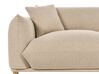 3-Sitzer Sofa hellbeige mit Kissen LUVOS _885545