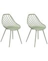 Set of 2 Dining Chairs Green CANTON II_861829
