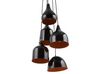 5 Light Metal Pendant Lamp Black SAVIO_690962
