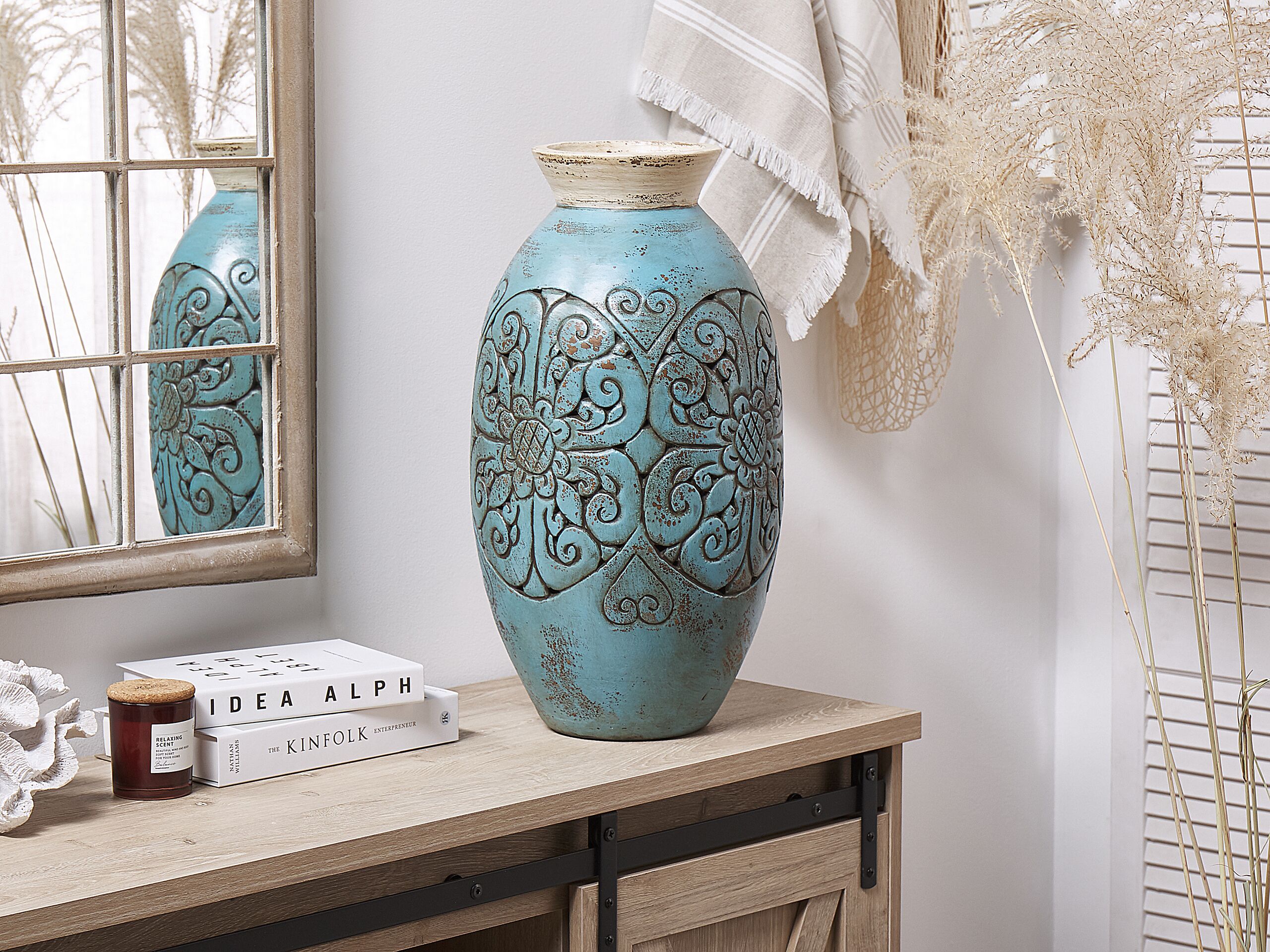 Vaso decorativo azul ELEUSIS