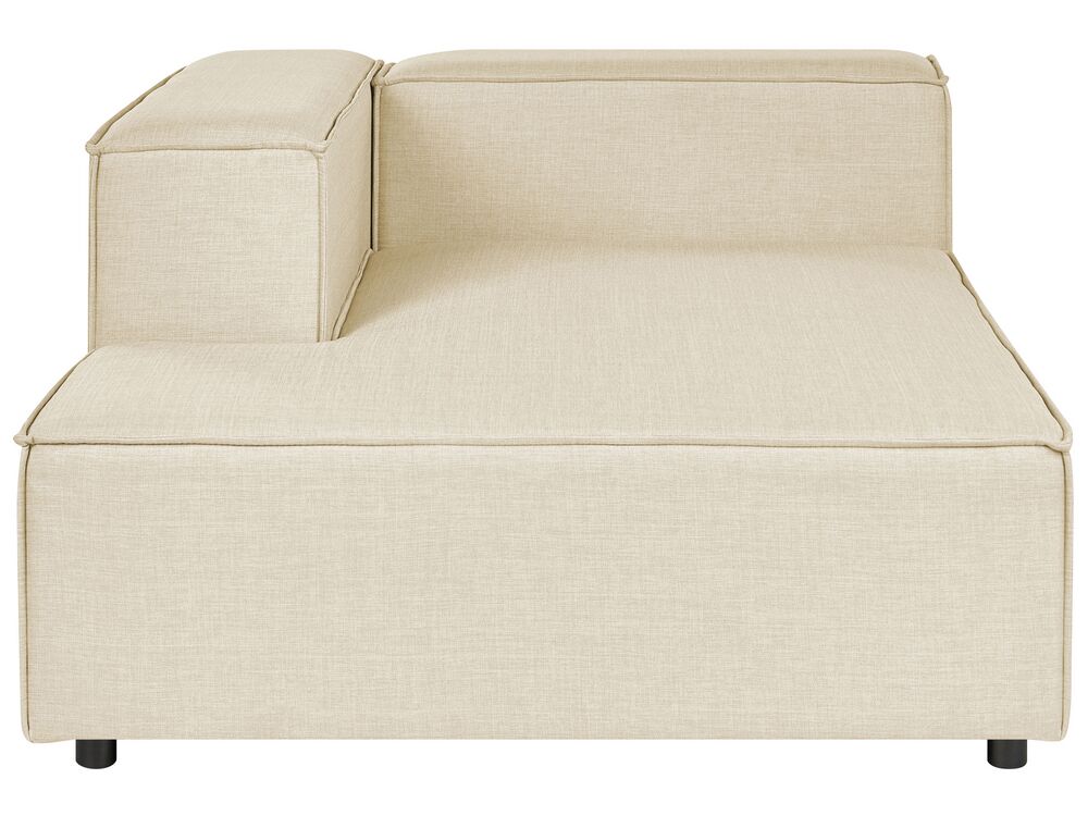 Right Hand Modular Linen Corner Sofa Beige APRICA Beliani.pt