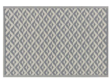 Tappeto da esterno grigio con motivo geometrico 120 x 180 cm BIHAR