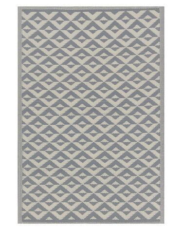 Alfombra gris/blanco 120 x 180 cm BIHAR