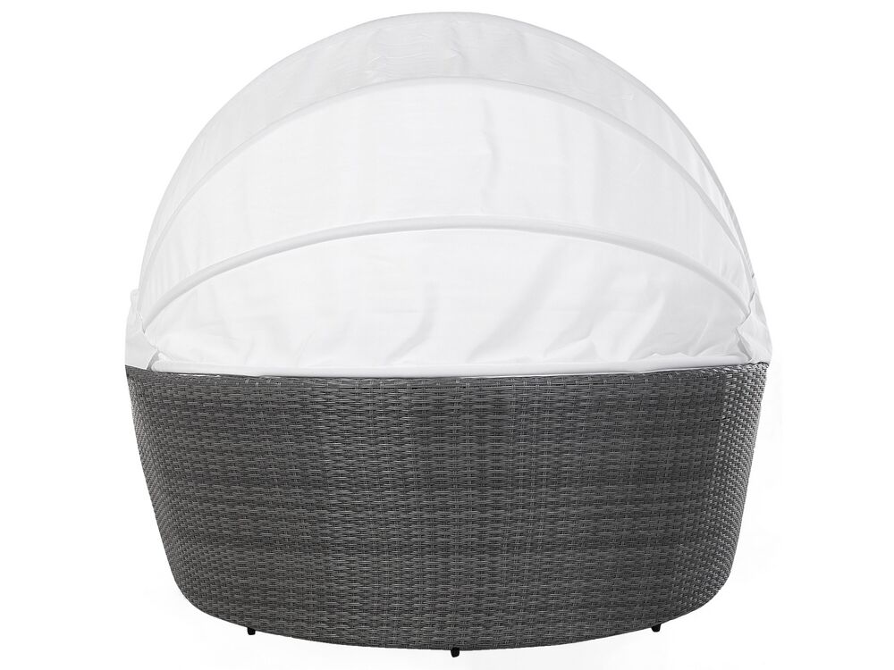 Divano coperto da giardino in rattan grigio SYLT LUX | Beliani.it