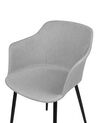 Set of 2 Fabric Dining Chairs Light Grey ELIM_883592