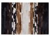 Kožený koberec 140 x 200 cm čierna/béžová DALYAN_850970