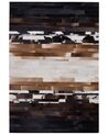 Teppich Kuhfell schwarz-beige 140 x 200 cm Patchwork DALYAN_850970