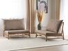 Set of 2 Bamboo Chairs Light Wood and Taupe TODI_872736
