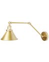 Wandlampe Metall gold 2er Set Kegelform NARVA_879616
