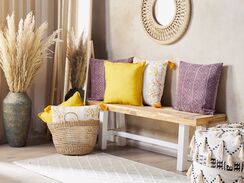 Koristetyyny sametti vaaleanpunainen 45 x 45 cm 2 kpl SILYBUM