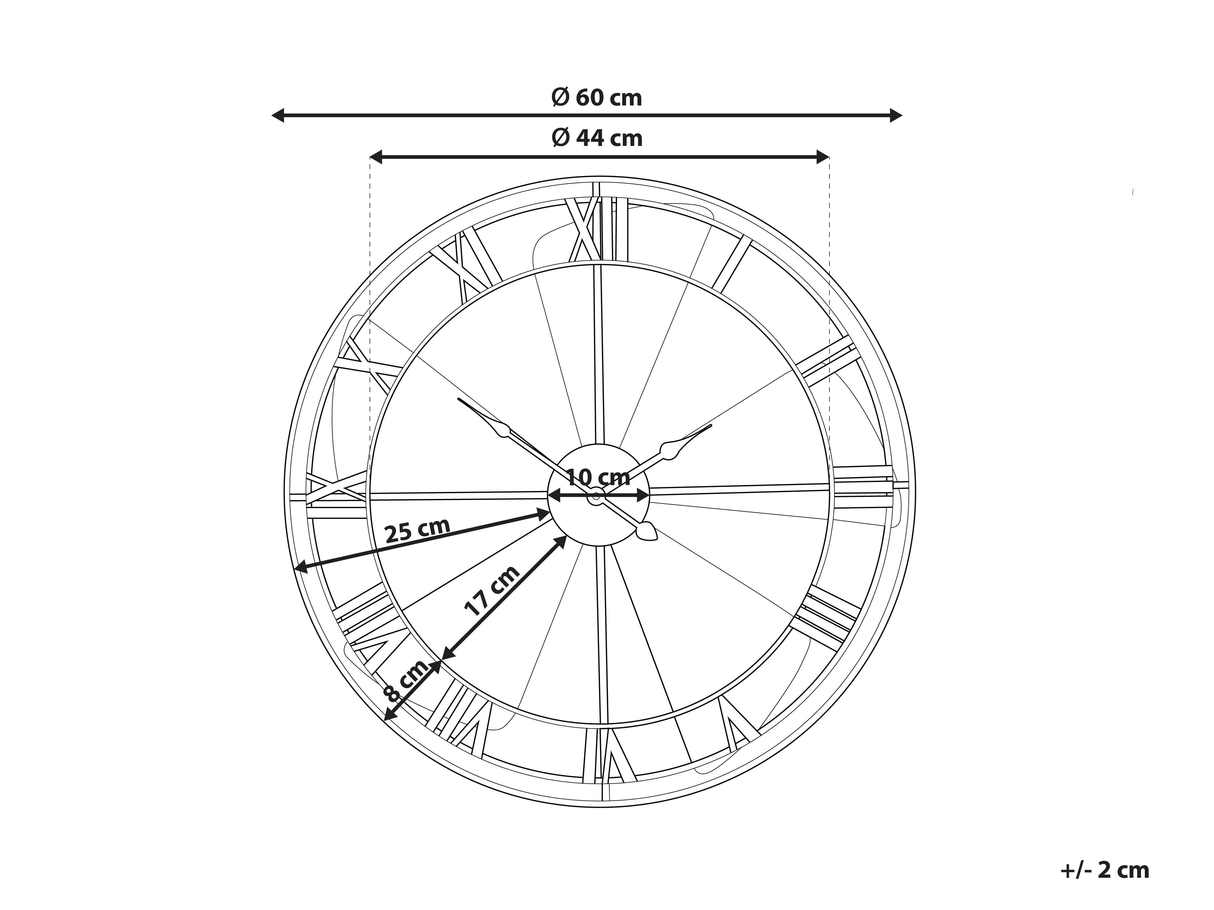 Zegar ścienny ø 60 cm wielokolorowy WIKON