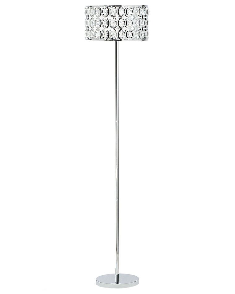 Lampa podłogowa metalowa srebrna TENNA_684328