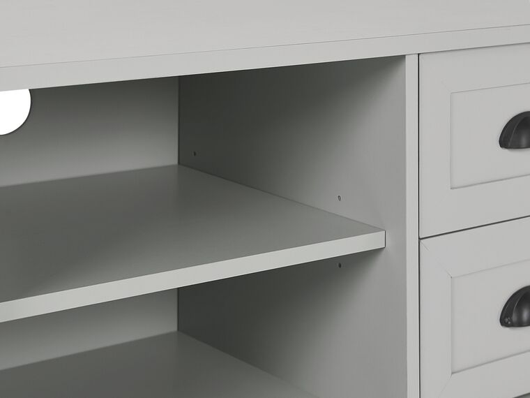 TV Stand Light Grey HONOLULU Beliani.co.uk