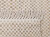 Teppich beige 140 x 200 cm kariertes Muster Kurzflor zweiseitig ZERDALI_807263