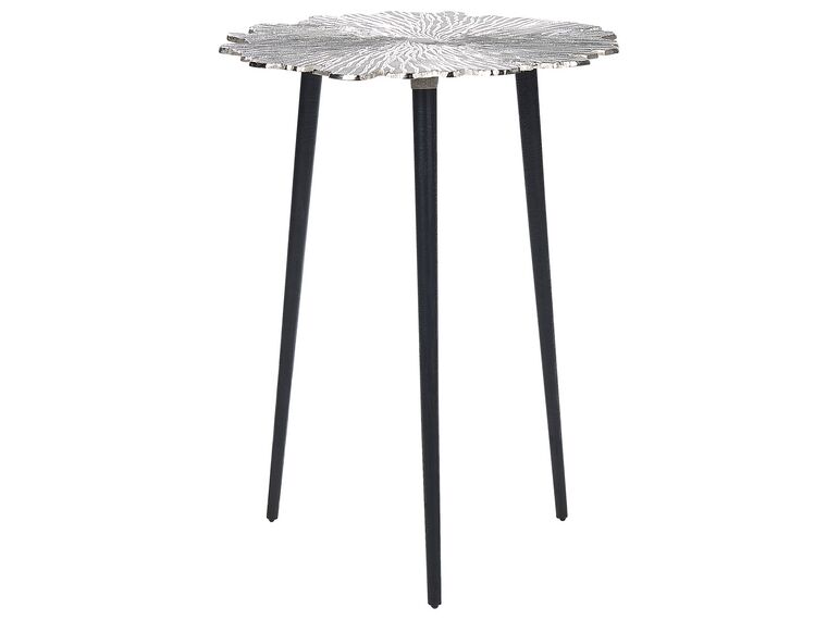 Metal Side Table Silver and Black PUHOI_853949