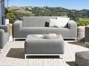Garden Sofa Grey with White ROVIGO