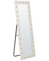 Faux Leather Standing Mirror 50 x 150 cm White ANSOUIS _840614