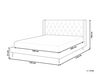 Velvet EU Double Size Bed Grey FORBACH_819185