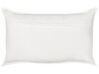 Bawełniana poduszka dekoracyjna haftowana w liście 30 x 50 cm biała ze złotym NERIUM_892712
