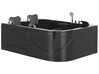 Whirlpool Badewanne schwarz Eckmodell mit LED 170 x 119 cm rechts BAYAMO_821139