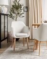 Chaise de salle à manger en velours blanc YORKVILLE II_899175