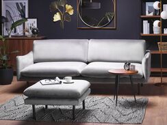 3-istuttava sohva rahilla samettinen harmaa VINTERBRO