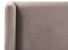 Bed fluweel taupe 160 x 200 cm ARETTE_843936