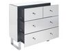 4 Drawer Mirrored Chest Silver NESLE_850811