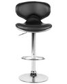 Set of 2 Faux Leather Swivel Bar Stools Black CONWAY_743417
