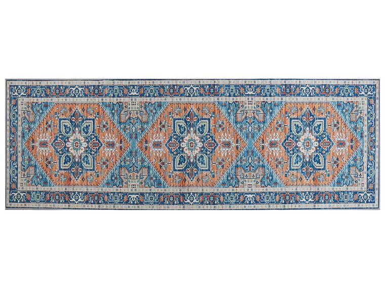 Koberec 70 x 200 cm modrá/oranžová RITAPURAM_831642