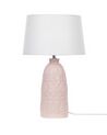  Lampada da tavolo ceramica rosa e bianco 56 cm ZARIMA_877478
