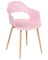 Set of 2 Dining Chairs Pink UTICA_861917