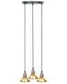 Candeeiro suspenso para 3 lâmpadas em metal bronze CASTALY_878365