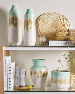 Kukkamaljakko kivitavara monivärinen 35 cm BYBLOS