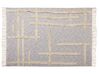 Decke Baumwolle grau / beige 130 x 180 cm abstraktes Muster HOSPET_829276