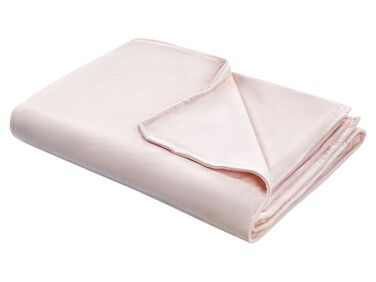 Capa de cobertor pesado em tecido rosa 135 x 200 cm RHEA